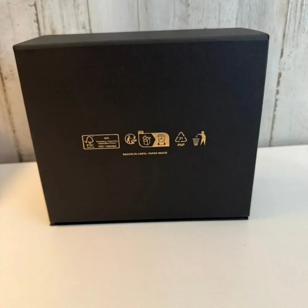 Versace Gift Box with Lid Black Gold Logo Luxury Packaging Storage Display